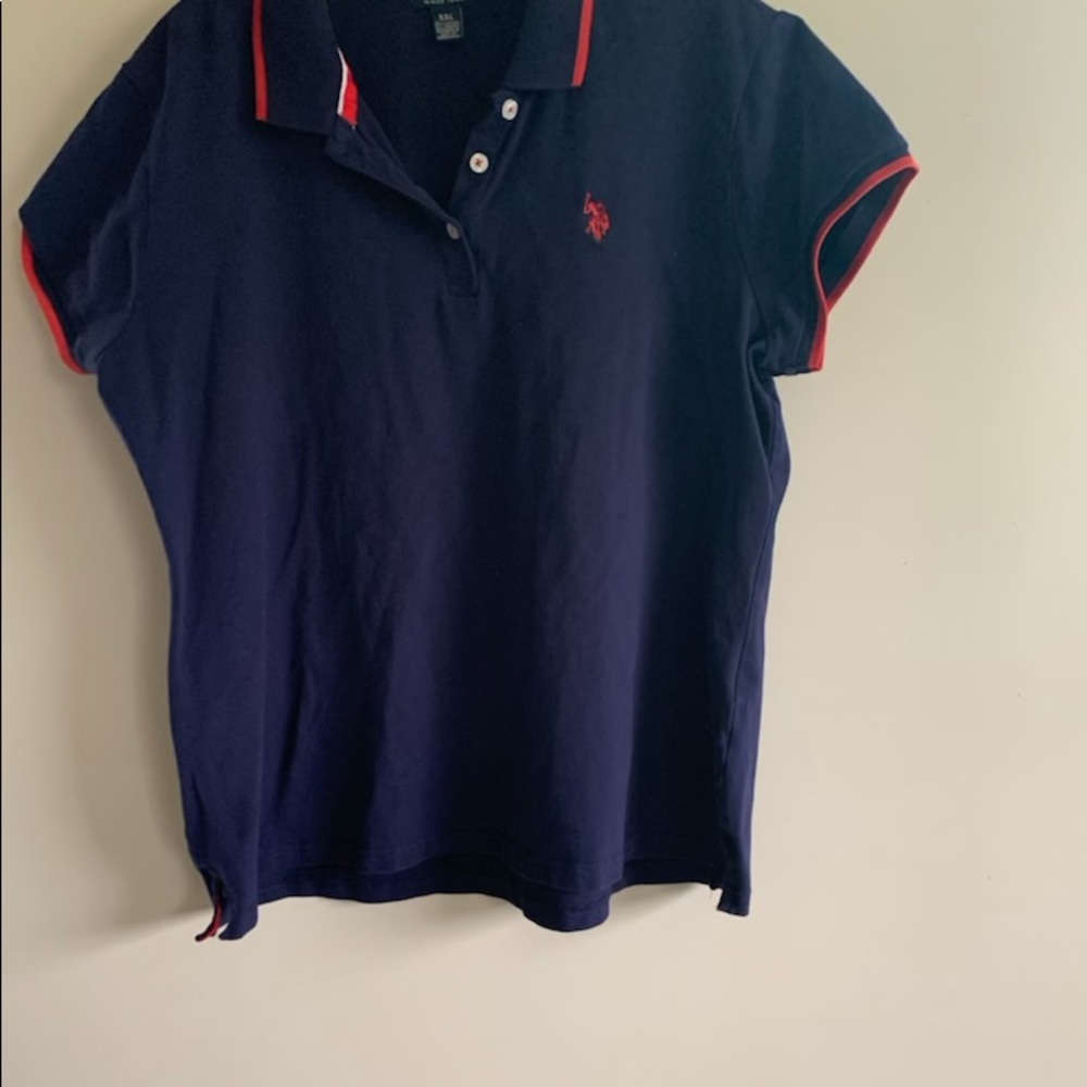 U.S. Polo Red & Blue Polo Shirt